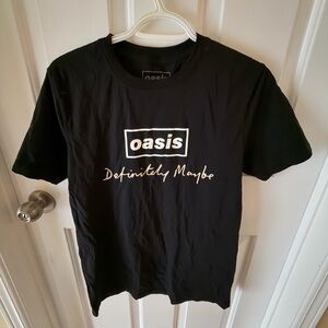 Oasis Definitely Maybe Black Graphic T-Shirt